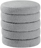 Aphia Contemporary Ottoman with Deep Channel Tufting – Stylish, Soft Seating for Modern Homes