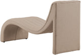 Orian Contemporary Chaise Lounge in Soft Faux Shearling with Deep Tufting for Ultimate Comfort