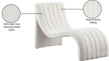 Orian Contemporary Chaise Lounge in Soft Faux Shearling with Deep Tufting for Ultimate Comfort