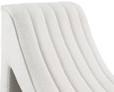 Orian Contemporary Chaise Lounge in Soft Faux Shearling with Deep Tufting for Ultimate Comfort