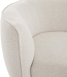 Hilton Boucle Fabric Chaise Lounge - Stylish Contemporary Seating for Cozy Living Spaces