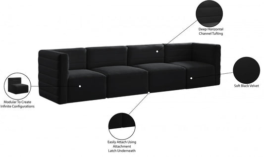 Quincy Velvet Modular Comfort Sofa