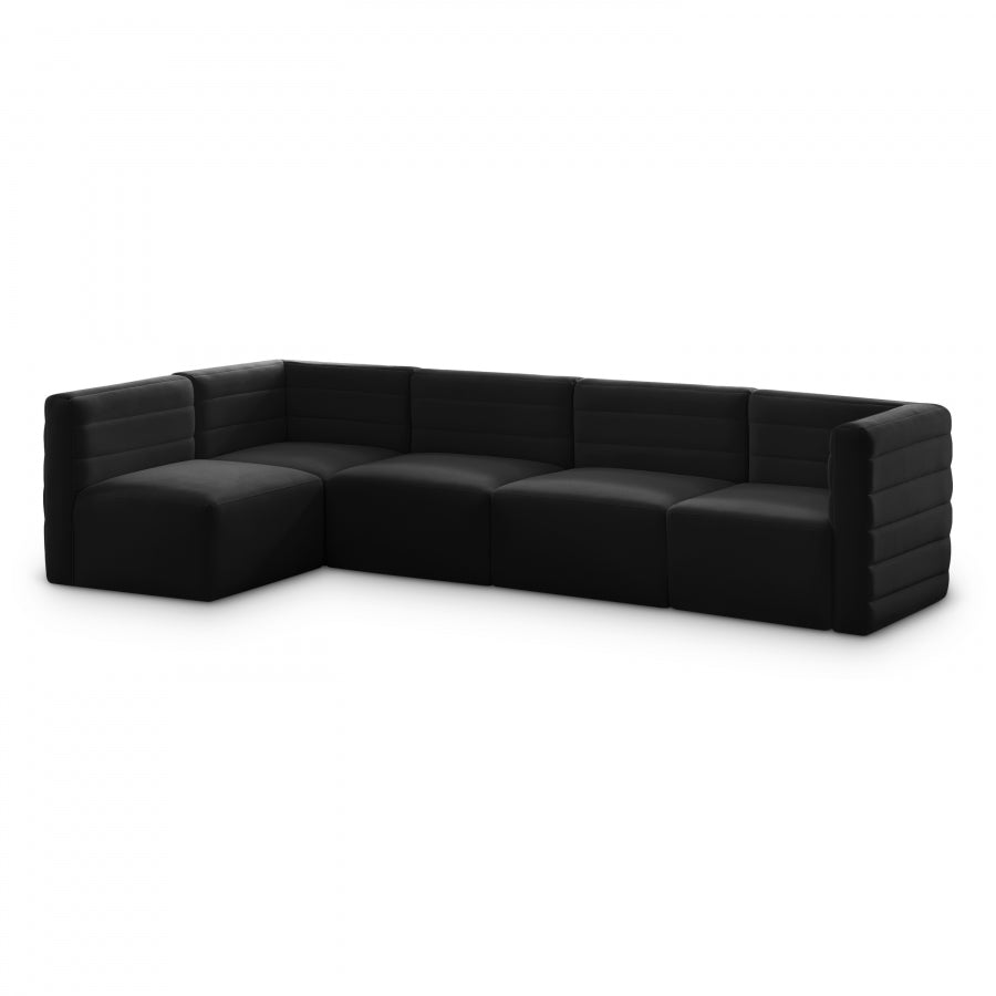 Quincy Velvet Modular Comfort Sectional