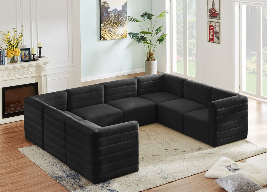 Quincy Velvet Modular Comfort Sectional