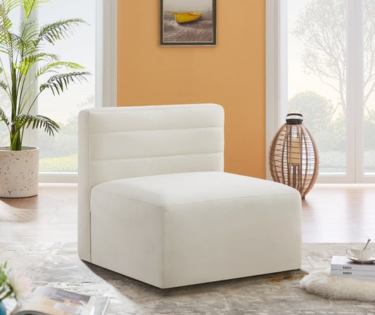 Quincy Velvet Modular Comfort Armless Chair