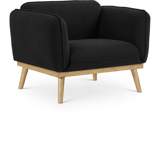 Nolita Mid-Century Modern Chair with Natural Solid Wood Base – Stylish Comfort for Any Space
