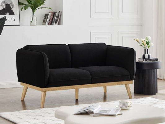 Nolita Mid-Century Modern Loveseat with Solid Wood Base - Stylish, Comfortable & Timeless Design