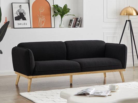 Nolita Mid-Century Modern Sofa with Natural Solid Wood Base for Stylish, Comfortable Living Spaces