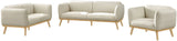 Nolita Mid-Century Modern Chair with Natural Solid Wood Base – Stylish Comfort for Any Space