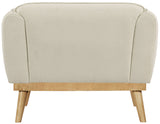 Nolita Mid-Century Modern Chair with Natural Solid Wood Base – Stylish Comfort for Any Space
