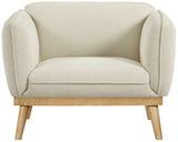 Nolita Mid-Century Modern Chair with Natural Solid Wood Base – Stylish Comfort for Any Space