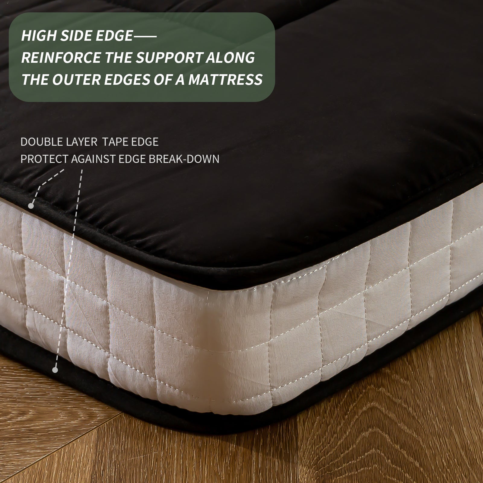 MAXYOYO Padded Japanese Floor Mattress, Black Foldable Roll Up Futon Mattress