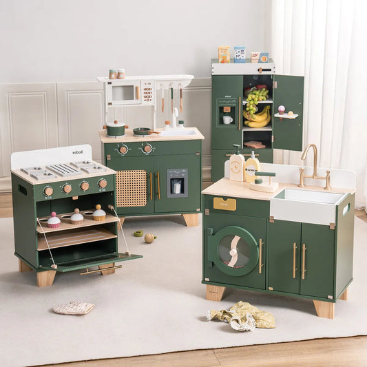 ROBUD Wooden Kids Kitchen Playset Series -  Vintage Green