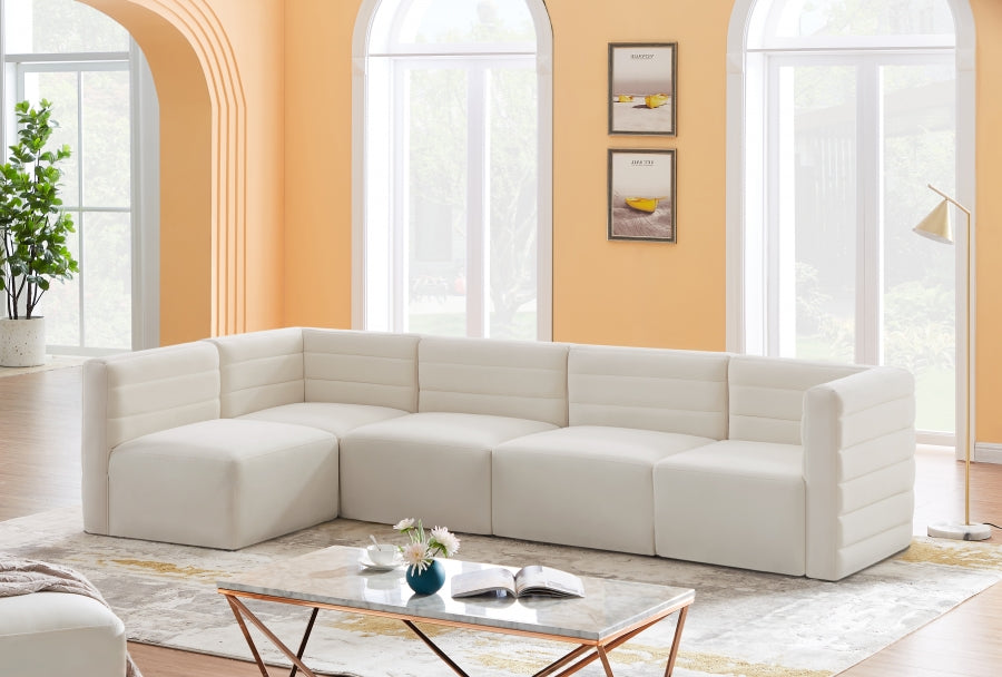 Quincy Velvet Modular Comfort Sectional