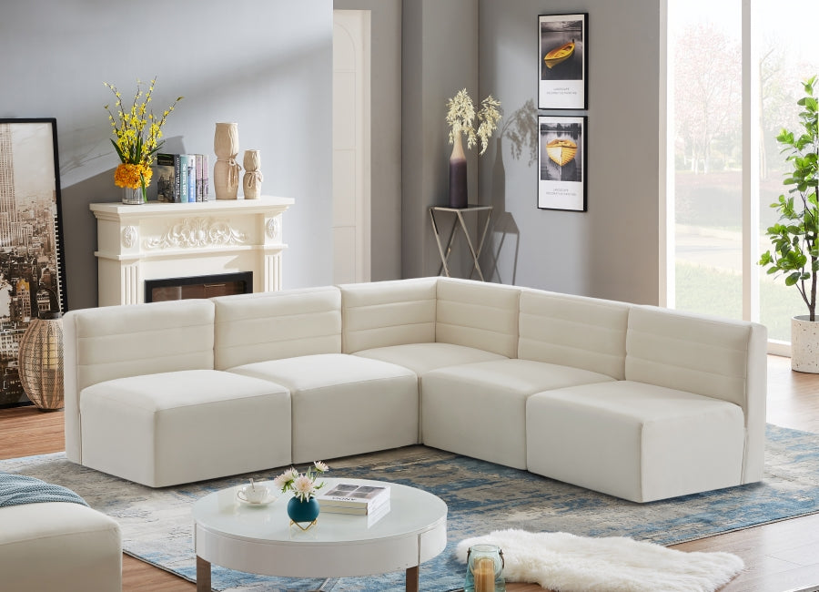 Quincy Velvet Modular Comfort Sectional