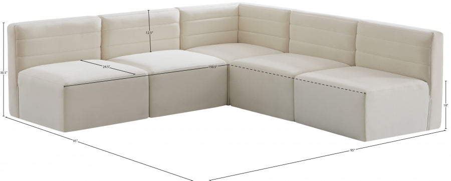 Quincy Velvet Modular Comfort Sectional