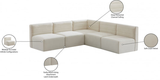 Quincy Velvet Modular Comfort Sectional