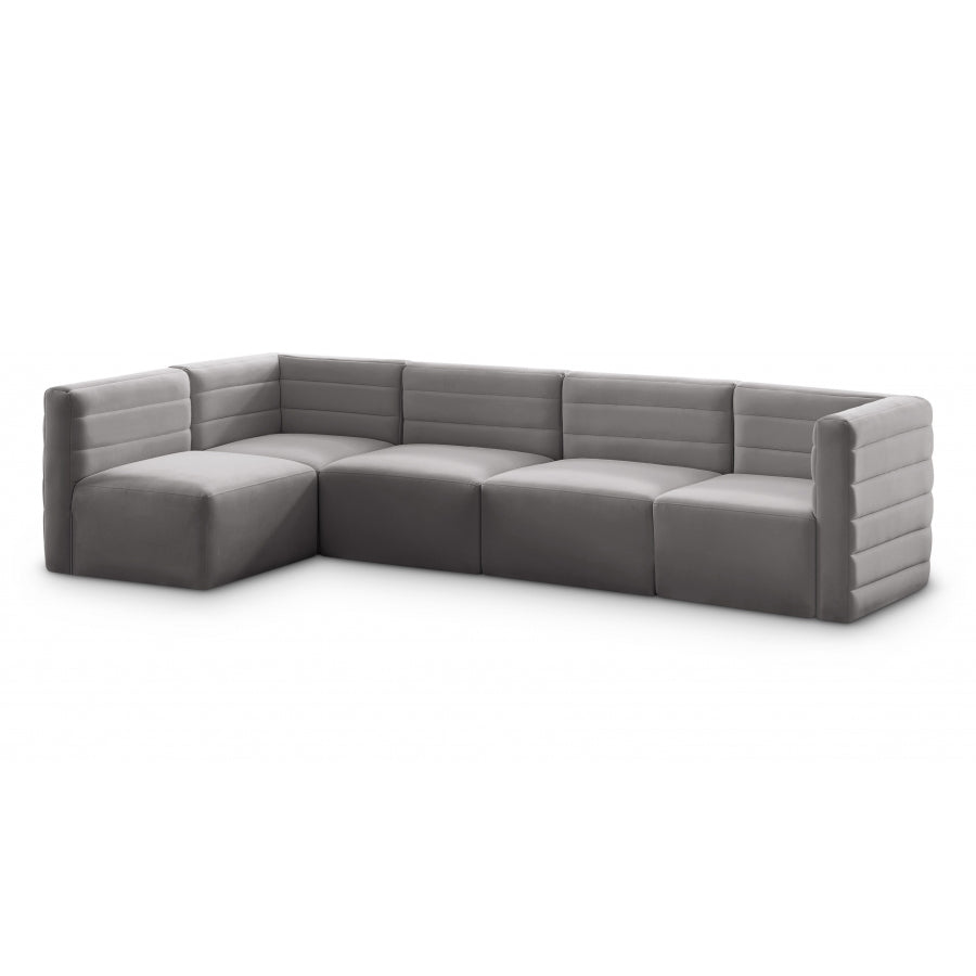 Quincy Velvet Modular Comfort Sectional