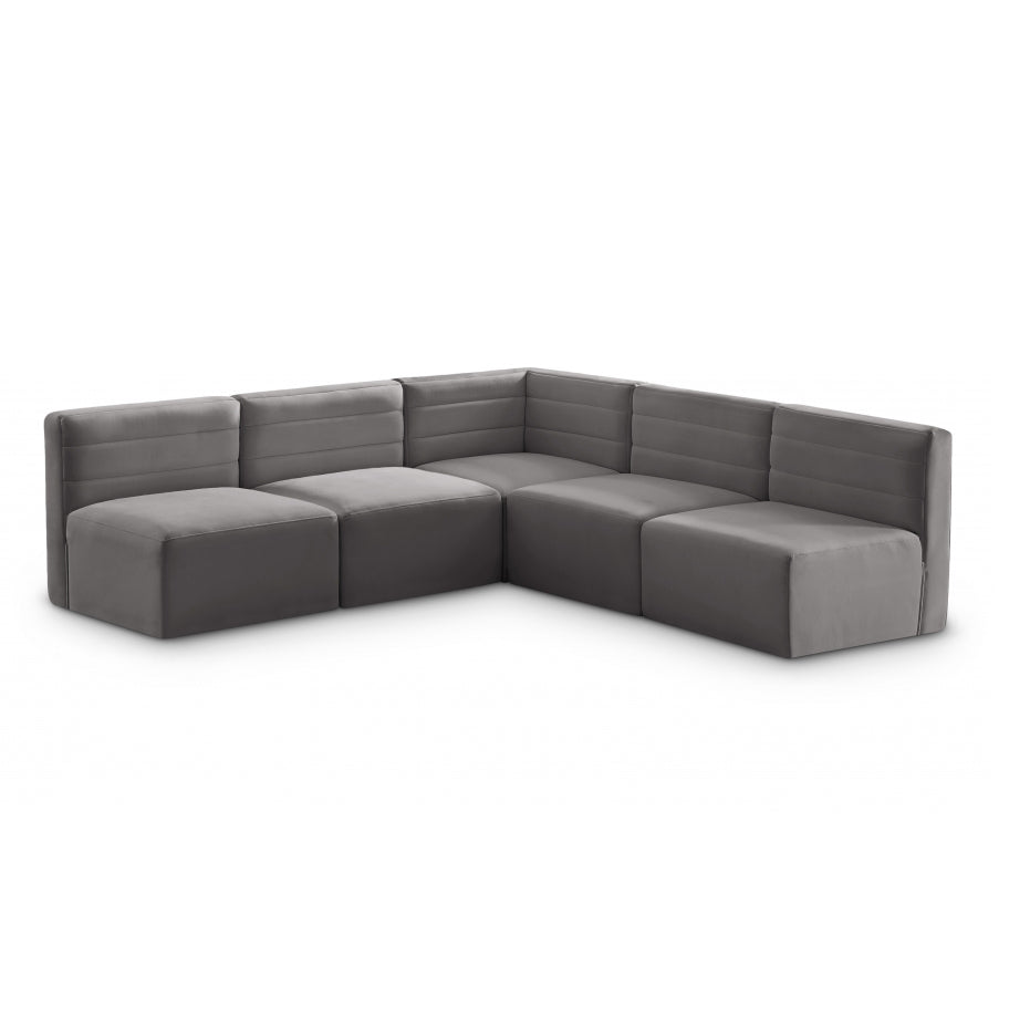 Quincy Velvet Modular Comfort Sectional