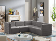 Quincy Velvet Modular Comfort Sectional