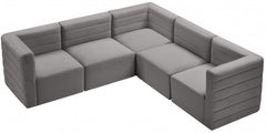 Quincy Velvet Modular Comfort Sectional