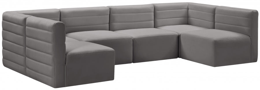 Quincy Velvet Modular Comfort Sectional