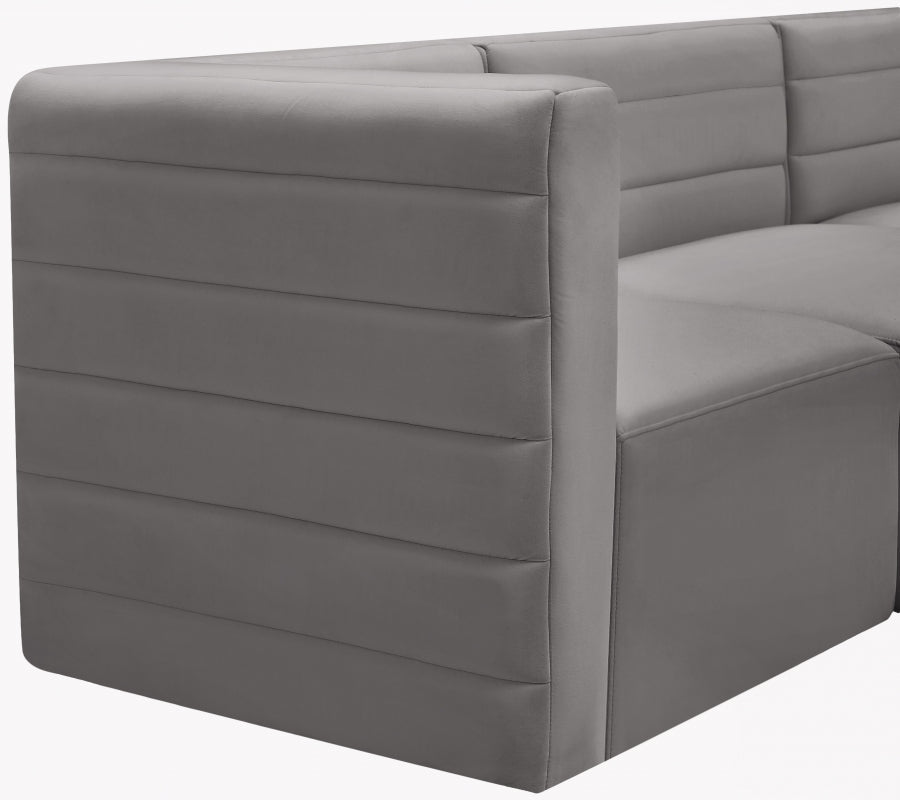 Quincy Velvet Modular Comfort Sectional