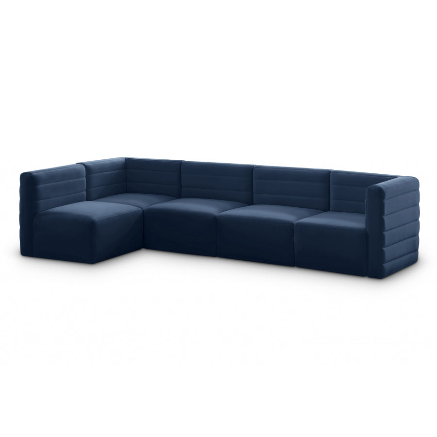 Quincy Velvet Modular Comfort Sectional