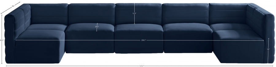 Quincy Velvet Modular Comfort Sectional