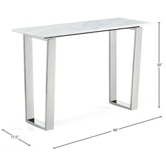 Carlton Chrome Console Table