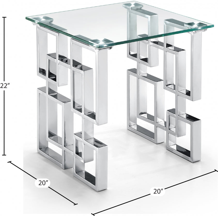 Alexis Chrome End Table