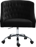 Arden Velvet Office Chair - Stylish Swivel Design with Gold Base and Luxurious Deep Button Tufting