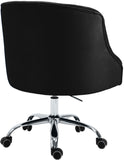 Arden Velvet Office Chair - Stylish Swivel Design with Gold Base and Luxurious Deep Button Tufting