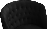 Arden Velvet Office Chair - Stylish Swivel Design with Gold Base and Luxurious Deep Button Tufting