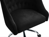 Arden Velvet Office Chair - Stylish Swivel Design with Gold Base and Luxurious Deep Button Tufting