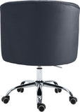 Arden Velvet Office Chair - Stylish Swivel Design with Gold Base and Luxurious Deep Button Tufting
