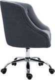 Arden Velvet Office Chair - Stylish Swivel Design with Gold Base and Luxurious Deep Button Tufting