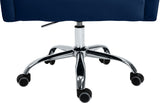 Arden Velvet Office Chair - Stylish Swivel Design with Gold Base and Luxurious Deep Button Tufting