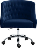 Arden Velvet Office Chair - Stylish Swivel Design with Gold Base and Luxurious Deep Button Tufting