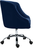 Arden Velvet Office Chair - Stylish Swivel Design with Gold Base and Luxurious Deep Button Tufting
