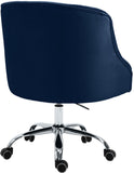 Arden Velvet Office Chair - Stylish Swivel Design with Gold Base and Luxurious Deep Button Tufting