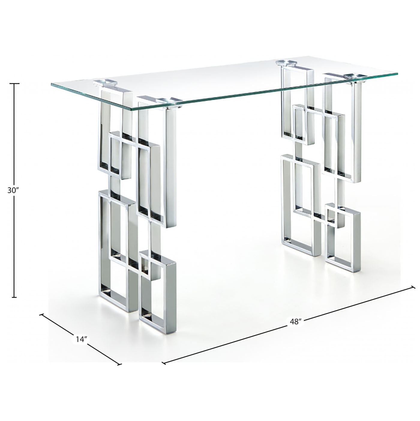 Alexis Chrome Console Table