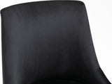 Karina Velvet Swivel Office Chair - Contemporary Design with Adjustable Height & Gold Base Charm