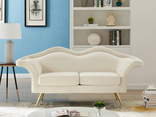 Lips Velvet Loveseat