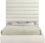Adam - Chenille Fabric Bed With 89" Headboard