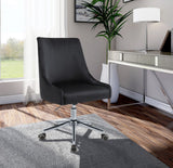 Karina Velvet Swivel Office Chair - Contemporary Design with Adjustable Height & Gold Base Charm