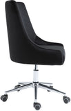 Karina Velvet Swivel Office Chair - Contemporary Design with Adjustable Height & Gold Base Charm