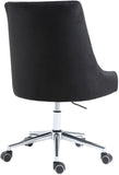 Karina Velvet Swivel Office Chair - Contemporary Design with Adjustable Height & Gold Base Charm