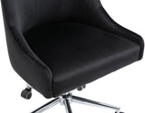 Karina Velvet Swivel Office Chair - Contemporary Design with Adjustable Height & Gold Base Charm
