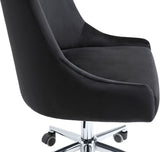 Karina Velvet Swivel Office Chair - Contemporary Design with Adjustable Height & Gold Base Charm